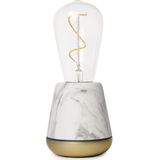 Tafellamp Draadloos & dimbaar - oplaadbaar - Design Tafellamp - Humble Tafellamp One White Marble - incl. Lamp en usb kabel