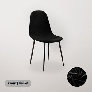 BankhoesDiscounter Velvet Kuipstoel Hoes – Zwart – Eetkamer Stoelhoezen – Stoelhoezen Eetkamerstoelen – Stoelhoezen Stretch – Kuipstoelen