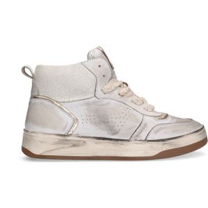 Sacha - Dames - Witte leren hoge sneakers - Maat 37