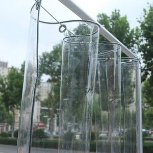 Dik Waterdicht Transparant Zeil met Ogen - Scheurbestendig en UV-Bestendig voor Tuinmeubelen en Bescherming