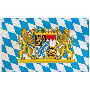 VlagDirect - Beierse vlag - Bavaria vlag - 90 x 150 cm.