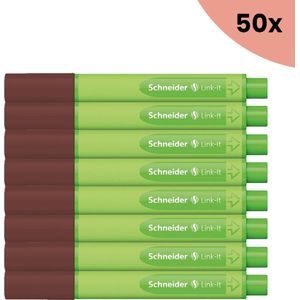 50x Fineliner Schneider Link-It 0 - 4mm topaz-brown