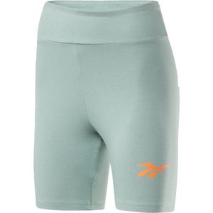 Reebok Cl V Logo Bike Shorts korte broek Vrouwen groen Xs