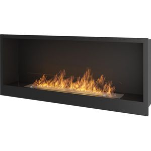 Bio ethanol haard - met glasplaat - 120x50 cm - sfeerhaard -INGEBOUWDE- ISOLATIE- inbouwhaard  -Infire inside