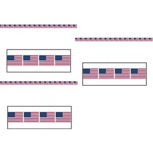 3x Amerikaanse vlag markeerlint 6 meter