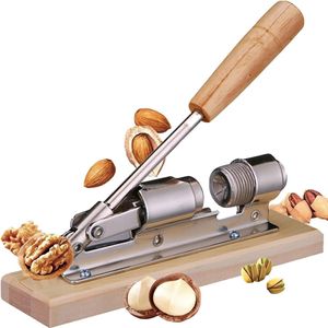 Natuurlijke vintage notenkraker, huishoudelijke walnootclip is arbeidsbesparend, kan walnoten/noten/kastanjes snijden, notenkraker walnoten