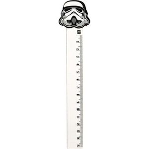 Liniaal 15cm - Original Stormtrooper Masker - Wit & Zwart - Hout - Centimeter