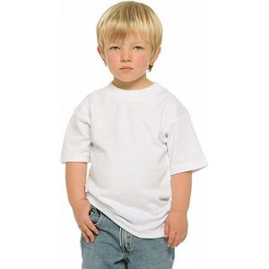 Set van 4x stuks basic wit kinder t-shirt 100% katoen - Voordelige t-shirts voor jongens en meisjes, maat: L (146-152)