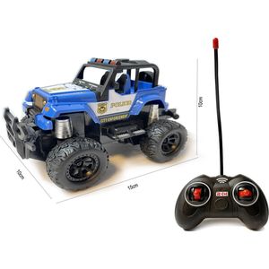 Rc politie auto safari- afstand bestuurbare rock crawler - speelgoed auto 1:28 - Storm off-road car