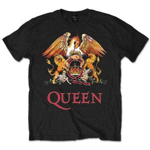 Queen - Classic Crest Heren T-shirt - 3XL - Zwart