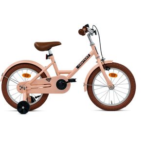 Nogan Dutchy Kinderfiets 16 Inch - Met Zijwieltjes - Verstelbaar Stuur & Zadel - Terugtraprem & V-Brake - Mat Roze