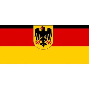 Mega landen vlag Duitsland met adelaar - polyester - 150 x 240 cm - Landen versieringen