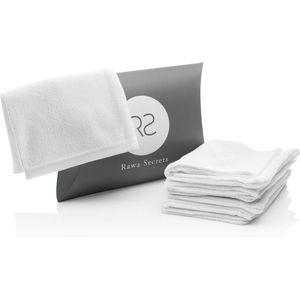 Rawa Secrets Huidreinigingswashandjes | zijdezachte washandjes | reinigt tot diep in de poriën | natuurlijke peeling | verwijdert dode huidcellen | voor stralende en zachte huid
