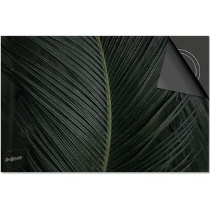 Inductie beschermer 76x51,5 - afdekplaat inductie mat - Dietrix Kookplaat beschermer - Exclusief - Leaves - 2 Donkergroen blad