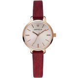 ORPHELIA OR11901 - Horloge - Leer - Rood - 28 mm