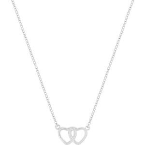 Glams Ketting Hart 1,3 mm 41 + 4 cm - Zilver