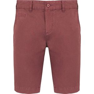 Kariban Herenbermuda met verwassen look K752 - Washed Marsala - 56 NL (50 FR)