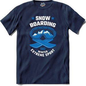 Snowboarden 1982 | Bier - Winter sport - T-Shirt - Unisex - Navy Blue - Maat M