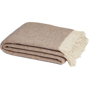 Yumeko deken merino wol beige melange 150x210