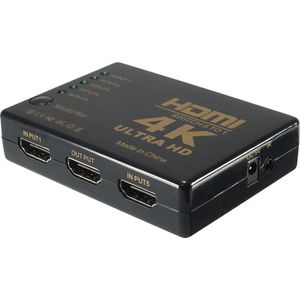 HDMI 4K Switch Splitter Incl. Afstandsbediening - 1080P/4K - 3 Poorts