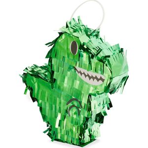 Relaxdays mini pinata dino - dinosaurus piñata - verjaardag - zelf opvullen - glanzend