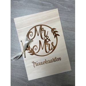 Houten bewaarbundel voor trouwkaarten - Bruiloft - Huwelijk