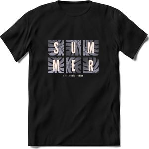 Summer Paradise | TSK Studio Zomer Kleding  T-Shirt | Zilver | Heren / Dames | Perfect Strand Shirt Verjaardag Cadeau Maat 3XL