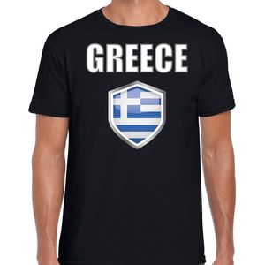 Griekenland landen t-shirt zwart heren - Griekse landen shirt / kleding - EK / WK / Olympische spelen Greece outfit L