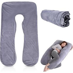 JGS ® Comfortabele en Ondersteunende U-vormige Zwangerschap Hoes Kussenhoes voor Optimaal Slaapcomfort