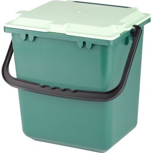 GFT-afvalbak – Ideaal voor het scheiden van afval – Multi-inzetbaar - 26 x 19,8 x 25,6 cm - 10L – Groen