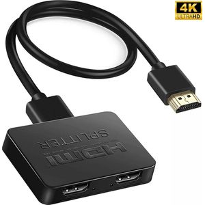 Vitalify® HDMI Switch - Splitter 1 in 2 uit - 4K Ultra HD - 1080 Full HD