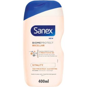 Sanex - BiomeProtect Micellair - Douchegel - Vitaliteit - 0% Sulfaat - Alle Huidtypes - 400 ml