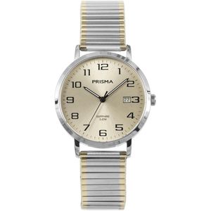 Prisma Stainless Steel Heren horloge P1753 - Staal - Goudkleurig