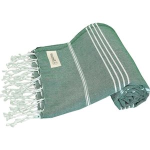 Anatolia Turkse Handdoek - Badhanddoeken Strandlakens - Fouta Peshtemal Hamamdoek - OEKO-TEX - 100% Katoen - 95 x 175 cm - Bos Groen