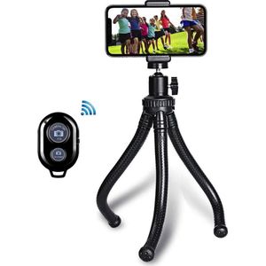 YONO Tripod Smartphone Statief met Afstandsbediening - Driepoot Standaard geschikt voor GoPro en Camera - Universeel - Flexibel