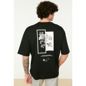 Trendyol TMNSS21TS1223 Volwassenen Mannen T-shirt Single pack - Zwart - 2XL