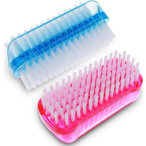 Amaxiu Nagelreinigingsborstels, dubbelzijdige nagelreinigingsborstel met nylon stijve haren vingernagelborstel voor het reinigen van nagelriemen, vingernagels tenen, nagel handschrobbenborstel voor