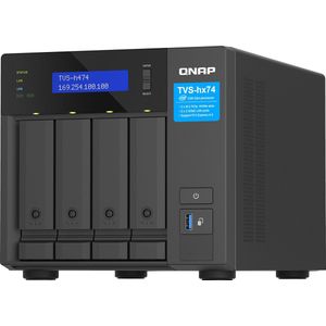 QNAP TVS-H474, NAS, Tower, Intel® Pentium®, G7400, Zwart