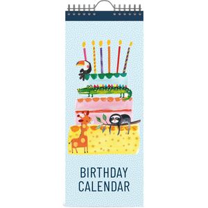Lannoo Graphics - Birthday Calender - Verjaardagskalender - PAPER SALADE - Cake - 4Talig - 130 x 325 mm