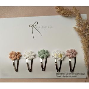 Baby haarspelden bloemenset 3cm clipjes EXCLUSİEF