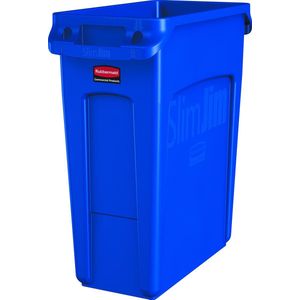 Rubbermaid Slim Jim met luchtsleuven 60 ltr, blauw (VB227901)