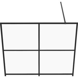 vidaXL Douchescherm - Doucheschermen - Inloopdouchescherm - Inloopdoucheschermen - Inloopdouchewand 100x195 cm ESG-glas transparant en zwart