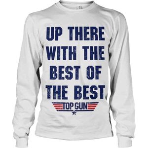 Top Gun Longsleeve shirt -L- Up There With The Best Of The Best Wit