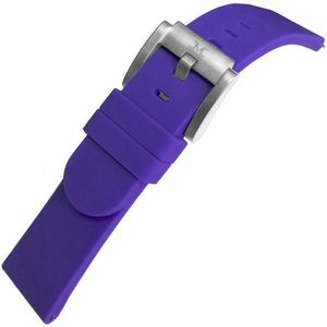 Marc Coblen / TW Steel Paars Silicone Horlogeband Stalen Gesp - 22mm