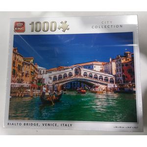 King - Legpuzzel Rialto Bridge Venice Italy - Legpuzzel voor volwassenen 1000 stukjes - City Collection