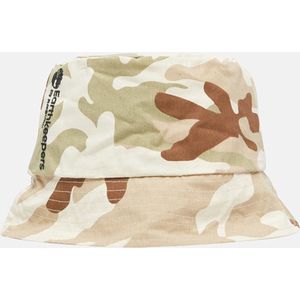 Timberland Fisher Bucket Hat (One Size) Beige/Moss Camouflage Army - Hoedje - Unisex