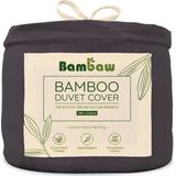 Bamboe Dekbedovertrek 240 x 220 cm Ultrazacht Houtskool Eco Dekbedhoes Luxe Bamboe Beddengoed Hypoallergeen Dekbedovertrek Puur Bamboe viscose rayon Dekbedhoes Ultra-ademende Stof Bambaw