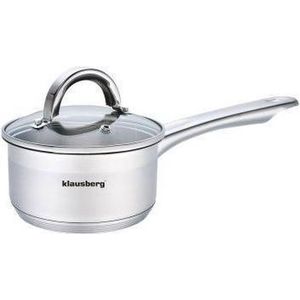 Klausberg 7131 - Steelpan met deksel - sauspan - 12 cm - 0.5 liter