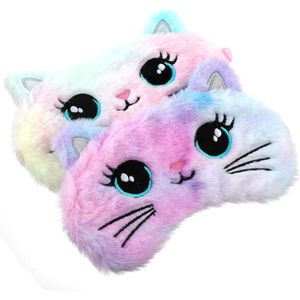 Zachte Slaapmaskers voor Kinderen - Set van 2 | Schattige Dieren Design | Slaap Oogbescherming voor Meisjes en Jongens | Reizen, Dutje, Feestaccessoires