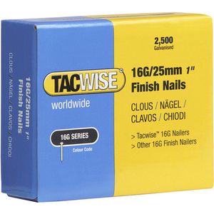 Tacwise afbouwnagel maat 16 - Nagel voor tacker - 25 mm - Gegalvaniseerd - 2500 stuks